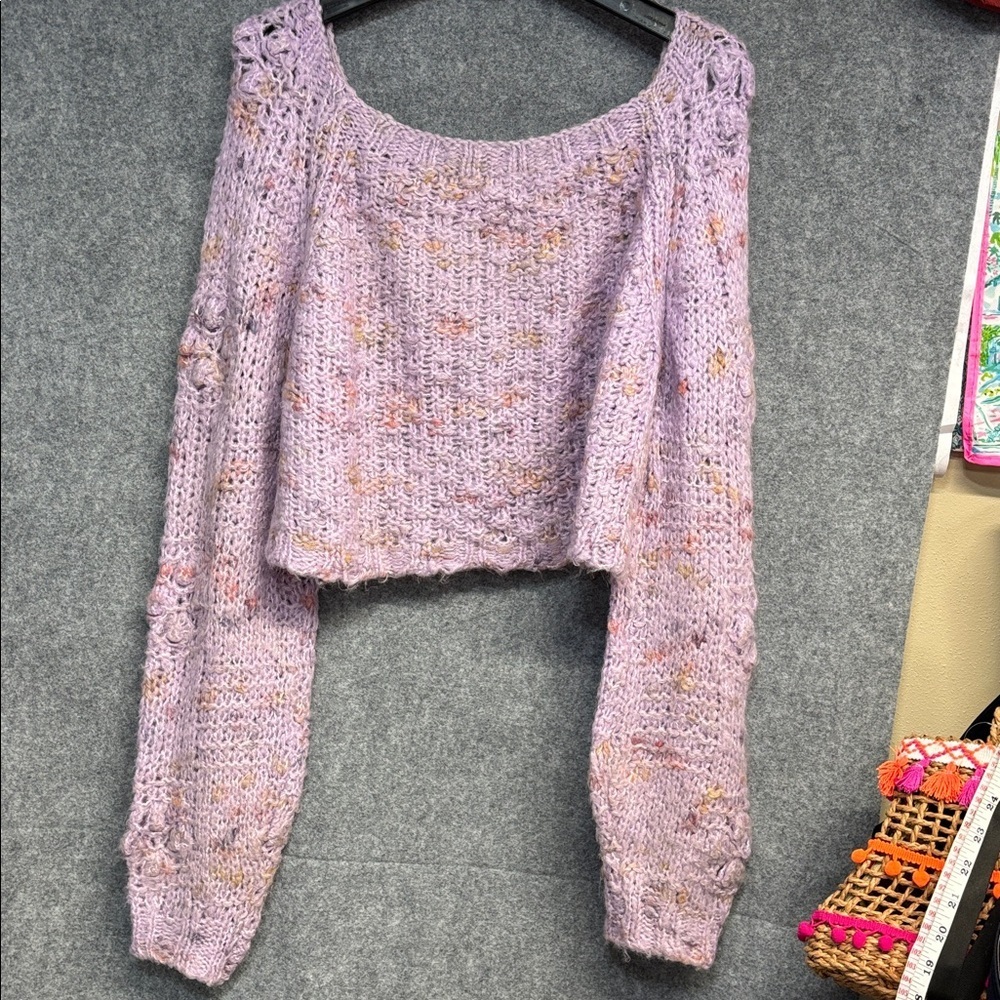 Free People Sunset cloud pullover violet glow pullover sweater M - Picture 7 of 10
